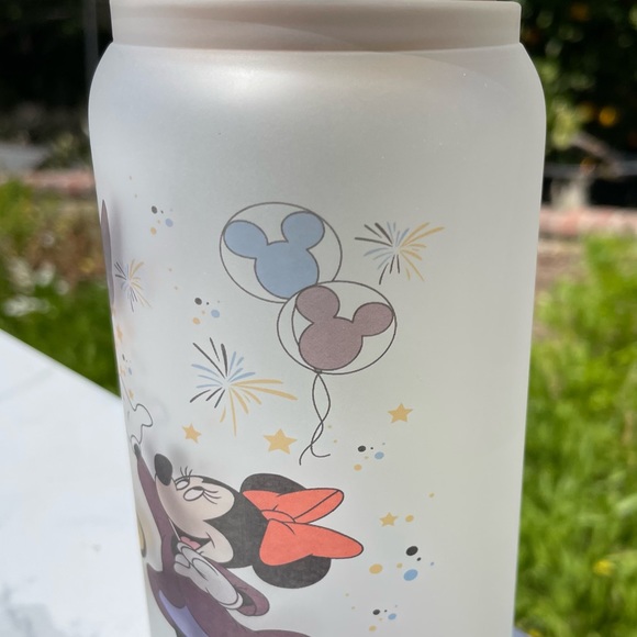 Minnie Mouse I Did It Graduation frosted Libby can glass 16oz - Picture 4 of 4